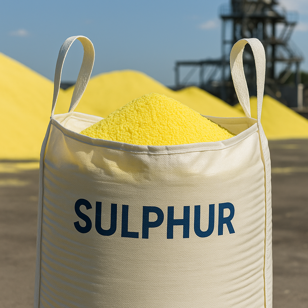 Yellow crystalline rock of sulphur